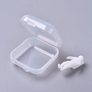 DIY Crystal Epoxy Resin Material Filling, Spaceman, for Jewelry Making Crafts, with Transparent Disposable Resin Box, White, Box: 40x35x18mm, 25x12x11mm(DIY-WH0152-85B-01)