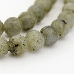 Natural Labradorite Round Beads Strands, 4mm, Hole: 1mm, about 98pcs/strand, 15.7 inch(G-N0148-05-4mm)