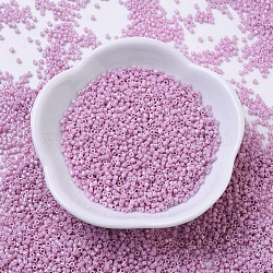 MIYUKI Delica Beads Small, Cylinder, Japanese Seed Beads, 15/0, (DBS0210) Opaque Antique Rose Luster, 1.1x1.3mm, Hole: 0.7mm, about 3500pcs/10g(X-SEED-J020-DBS0210)