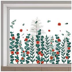 PVC Wall Stickers, for Window Decorations, Leaf, 390x1160mm(DIY-WH0385-013)