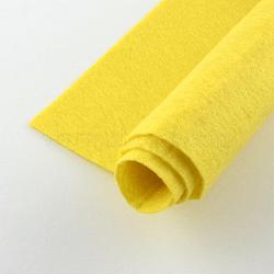 Non Woven Fabric Embroidery Needle Felt for DIY Crafts, Square, Yellow, 298~300x298~300x1mm, about 50pcs/bag(DIY-Q007-30)