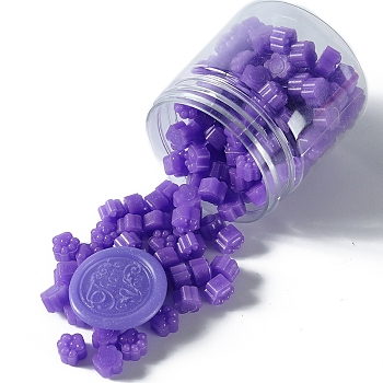 Paw Print Sealing Wax Particles, for Retro Seal Stamp, Medium Purple, 9.5x8.5x6mm