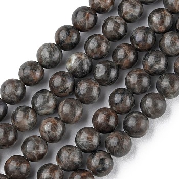 Natural Labradorite Beads Strands, Round, 10mm, Hole: 1mm, about 36~37pcs/strand, 15 inch