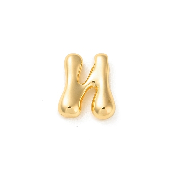 Brass Pendants, Real 18K Gold Plated, Letter N, 21.5x18x6.5mm, Hole: 2.5x3mm