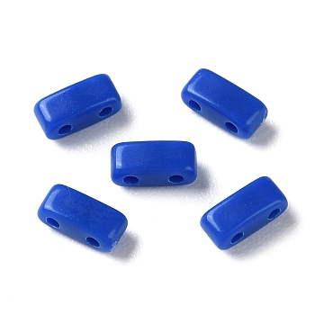 Opaque Acrylic Slide Charms, Rectangle, Royal Blue, 2.3x5.2x2mm, Hole: 0.8mm