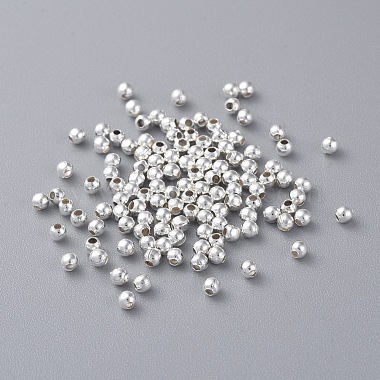 Silver Round Iron Spacer Beads
