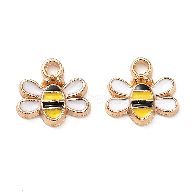 Light Gold Yellow Bees Alloy+Enamel Charms
