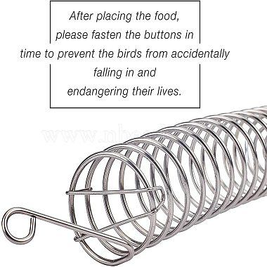 Hanging Stainless Steel Bird Treat Feeders(AJEW-GA0002-03)-4