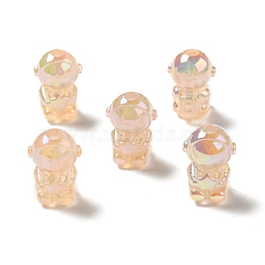 UV Plating Rainbow Iridescent Acrylic Beads(PACR-M002-06)-2