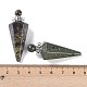 Natural & Synthetic Mixed Gemstone Faceted Cone Openable Perfume Bottle Big Pendants(G-L524-18P)-5