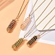 Double Pointed Mixed Stone Pendant Necklace for Girl Women(NJEW-JN03684)-2