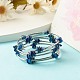 5-boucles de bracelets enroulés de perles de lapis-lazuli naturel pour femme(BJEW-JB01517-10)-2