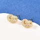 knot Brass Micro Pave Cubic Zirconia Stud Earrings(EJEW-C174-01G-06)-1