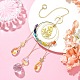 Alloy Cable Chains Mushroom Pendant Decorations(HJEW-TA00148)-2