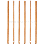 DIY Craft Wood Round Sticks with Double-hole, BurlyWood, 400x12mm, Hole: 6mm(DIY-WH0622-524A)