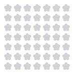 80Pcs Silicone Ear Nuts, Flower, Clear, 8x8.2x1mm(SIL-TADJ0001-08)