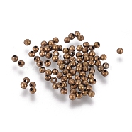Iron Spacer Beads, Nickel Free, Antique Bronze, 2.5x2mm, Hole: 1.2mm, about 2096pcs/50g(X-IFIN-E005-AB-NF)