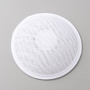 Cotton & Felt Round Fascinator Hat Base for Millinery, with Iron Alligator Clip, White, 130~135x2.5mm(AJEW-WH0342-56C)