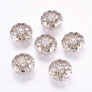 Spacer Beads, Iron, Platinum Color, 23mm in diameter, 12.5mm thick, hole: 2mm(X-E060Y)