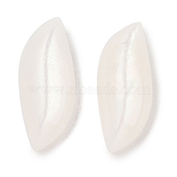 Opaque Resin Decoden Cabochons, Leaf, White, 10.5x4x3mm(CRES-I036-14C)