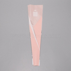 OPP Gift Bags, Single Flower Packaging Bags, with Word Just For You and Crown Pattern, Pink, 45x12.4x0.01cm(WH0026-34C)