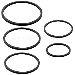 CREATCABIN 1 Set EVA Foam Feeding Ring for Fish, Black, 90~205x5mm, 5pcs/set(AJEW-CN0002-51A)