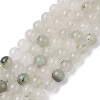 Natural Quartz Beads Strands, Round, 10.5mm, Hole: 1mm, about 38pcs/strand, 15.24 inch(38.7cm)
