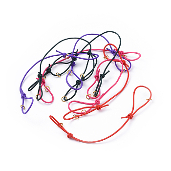 Elastic Cord Bracelet Making, with Iron Jump Rings, Adjustable, Mixed Color, 130mm