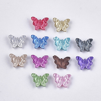 Resin Cabochons, Butterfly, Mixed Color, 11x14x4mm