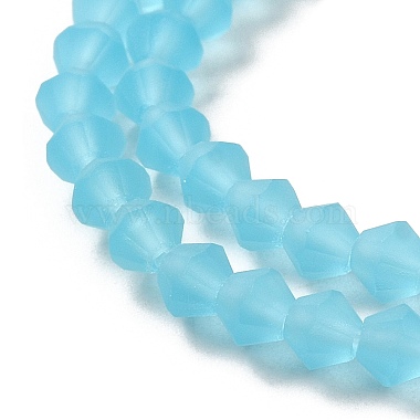 Imitez des brins de perles de verre dépoli en cristal autrichien(GLAA-F029-TM2mm-B20)-3