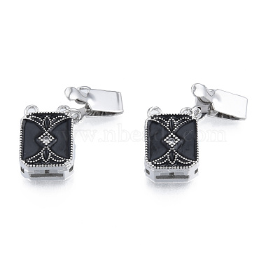 Brass Pave Clear Cubic Zirconia Box Clasps(KK-N233-416P)-3