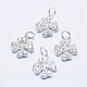 Brass Micro Pave Cubic Zirconia Charms(RB-I078-65P-NR)-1
