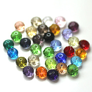 K9 Glass, Imitation Austrian Crystal Beads, Grade AAA, Faceted, Rondelle, Mixed Color, 4x3mm, Hole: 0.7~0.9mm(SWAR-F068-3x4mm-M)