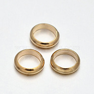 Ring Brass Spacer Beads, Light Gold, 6x1~1.5mm, Hole: 4mm(KK-D404-G)