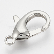 304 Stainless Steel Lobster Claw Clasps, Teardrop, Stainless Steel Color, 25x16x6mm, Hole: 3mm(X-STAS-T033-26A)