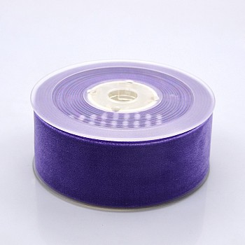 Polyester Velvet Ribbon for Gift Packing and Festival Decoration, Blue Violet, 1-1/2 inch(38mm), about 20yards/roll(18.29m/roll)