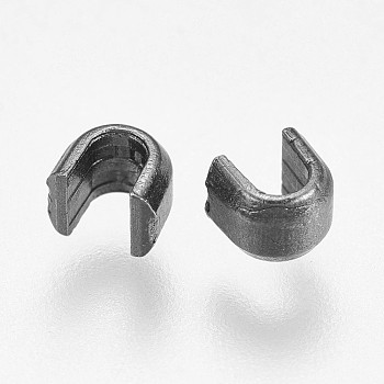 Clothing Accessories, Zinc Alloy Zipper On The Top of The Plug, Gunmetal, 3.5x4x3mm