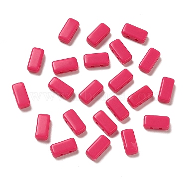 Fuchsia Rectangle Acrylic Beads