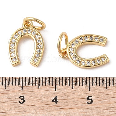 Rack Plating Brass Micro Pave Clear Cubic Zirconia Pendants(ZIRC-P118-01G)-3