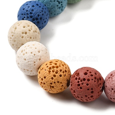 Brins de perles de pierre de lave naturelle(G-L435-03-8mm)-3