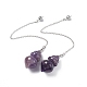 Natural Amethyst Pointed Dowsing Pendulums(AJEW-B020-04P-01)-1