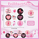 Round Dot Breast Cancer Awareness Pink Ribbon Stickers(DIY-WH0409-31)-2