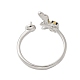 Bees Brass Enamel Cuff Ring Settings(KK-K297-04P)-3