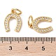 Rack Plating Brass Micro Pave Clear Cubic Zirconia Pendants(ZIRC-P118-01G)-3