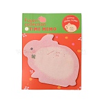 Cartoon Animal Shape Memo Notepads, To Do List Sticky Note, for Note-Taking, Reminders Office School Reading, Rabbit Pattern, 64x54x0.07mm, about 20 sheets/bag(DIY-WH0453-14G)