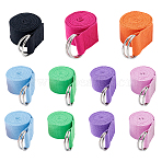 14Pcs 7 Colors Cotton Yoga Tension Band, with Iron Ring, Platinum, Camellia, 1850x40x1~5mm, 2pcs/color(AJEW-DC0003-64)