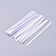 Kraft Paper Wire Twist Ties, with Iron Core, Bread Candy Bag Ties, White, 101x4x0.5mm, about 1000pcs/Bag(AJEW-WH0114-03-10cm)