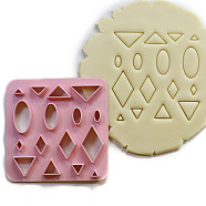 ABS Plastic Plasticine Tools, Clay Cutters, Modeling Tools, Pink, Triangle, 10x10cm(FIND-PW0021-18B)