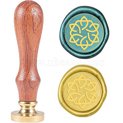 Wax Seal Stamp Set, Sealing Wax Stamp Solid Brass Head,  Wood Handle Retro Brass Stamp Kit Removable, for Envelopes Invitations, Gift Card, 80x22mm(AJEW-WH0131-743)