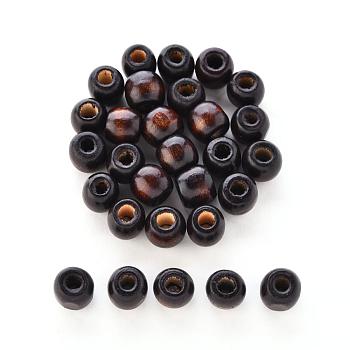 Coconut Brown Barrel Natural Wood Beads, Lead Free, 12x11mm, Hole: 5mm